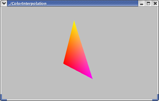 a triangle with smooth interpolation